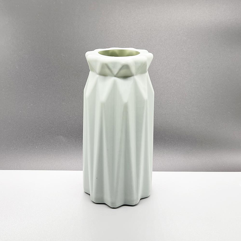 Plastic Vase Imitation Ceramic Flower Pot Origami Plastic Flower Vase Shatterproof Vase Nordic Modern Room Hallway Wedding Decor
