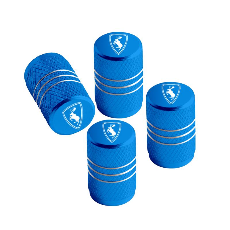 4pcs For Volvo Elk Prancing Moose Logo Ocean V40 V60 XC40 XC90 XC60 S40 Aluminum Car Wheel Tire Valve Cap Covers Tyre Rim Stem