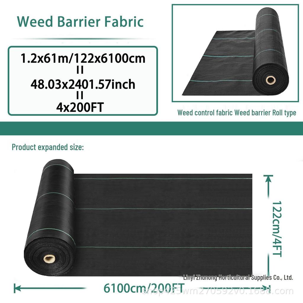 Black PP Weed Barrier Cloth: Breathable, Water-Permeable Ground Cover for Orchards and Gardens