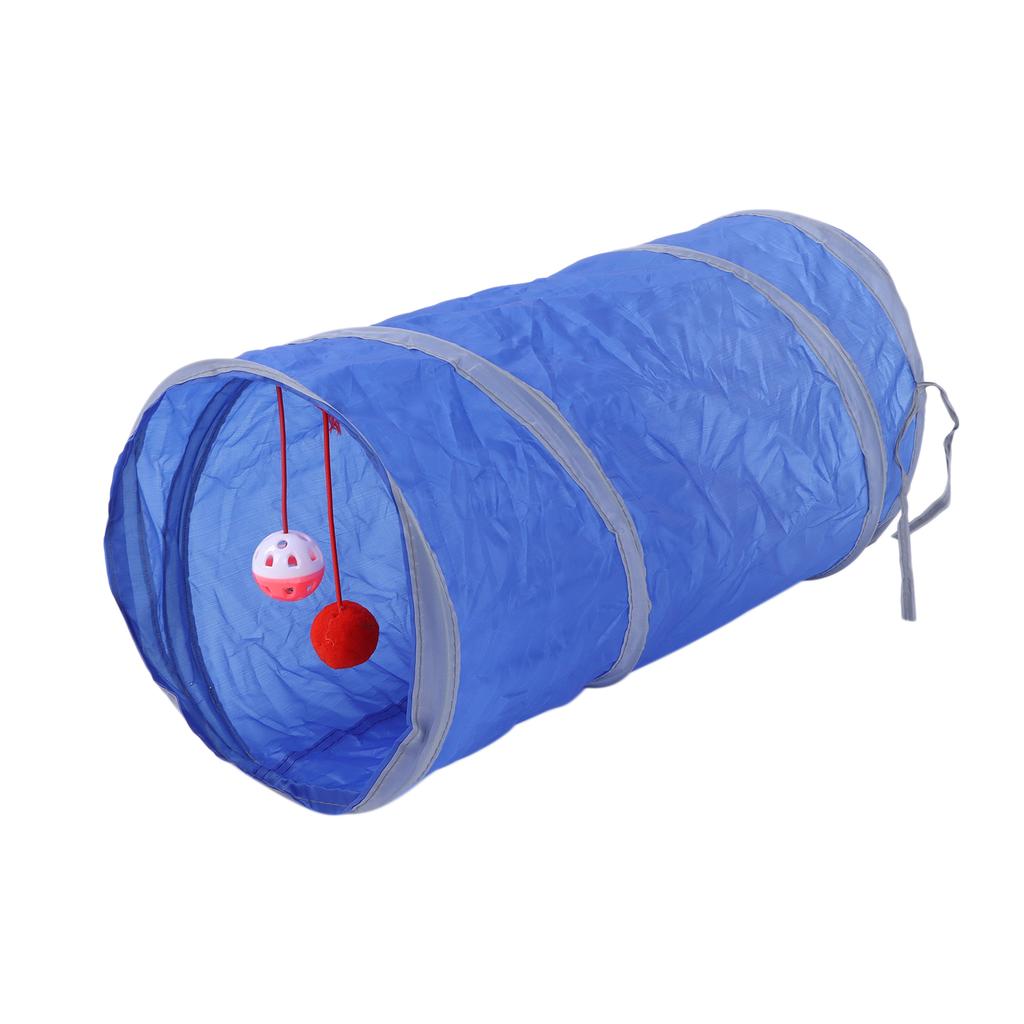 Tunel dla kota Składany Poliestrowy Interaktywny Tunel Zabawka z Wiszącą Piłką dla Kotów Królików