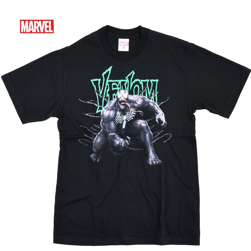EVERSOUL Marvel Venom Hulk Avengers Short Sleeve T-Shirt, Men's Black, Size L (Imported)