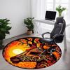 1pc Giraffe Sun Office Round Area Rug, Indoor Mat Suitable For Office, Under Office Chairs Bedroom Living Room Home Decor, Room Deco