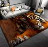 3D Tiger Design Area Carpet Soft Floor Mat Suitable for Living Room Bedroom Carpet Coffee Table Machine Washed Decorative Carpet