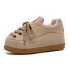 Small chubby model warm and heightened platform bread shoes autumn and winter new comfortable casual sports cotton shoes SL