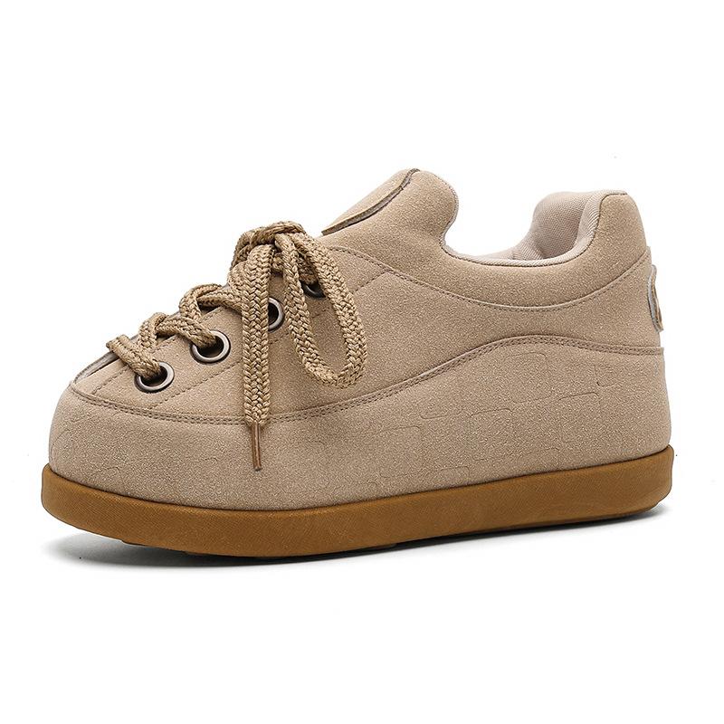 Small chubby model warm and heightened platform bread shoes autumn and winter new comfortable casual sports cotton shoes SL