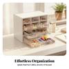 Desktop Storage Organizer with Clear Drawers Compact for Office