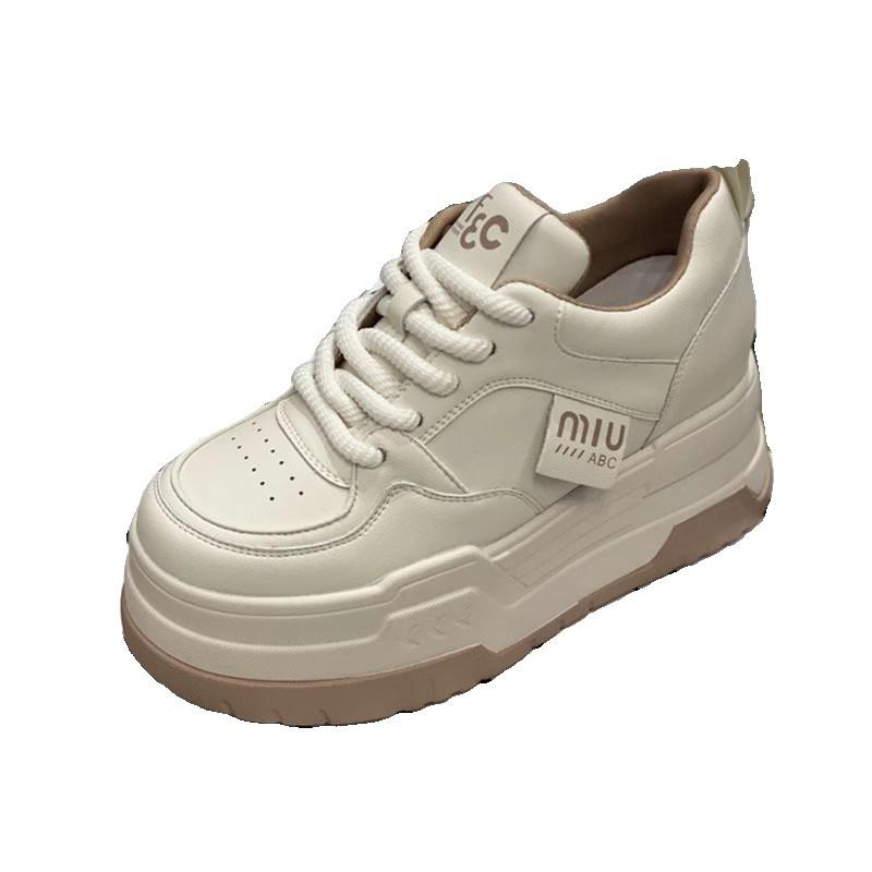Platform-soled muffin sneakers fashionable versatile casual shoes