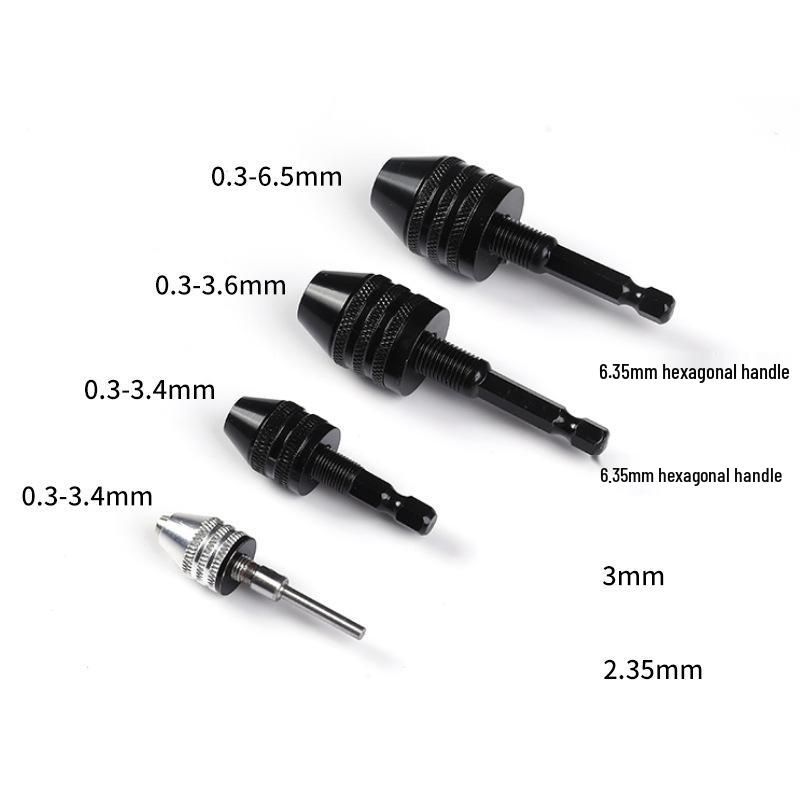 0.3-6.5mm Hex Shank Quick-Change Self-Centering Drill Chuck for 3.6 Electric Grinder