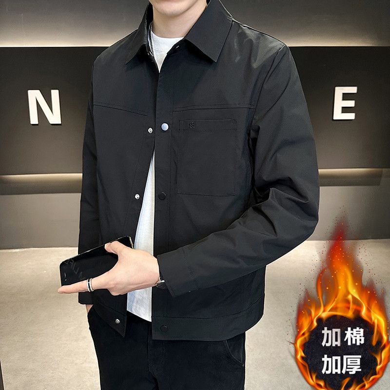 Autumn Winter New Style Cotton Jacket Men's Trendy Korean Style Outdoor Slim Fit Casual Coat Windbreaker