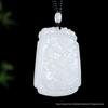 Afghan White Jade Dragon & Phoenix Pendant Pair - Gift Card Included