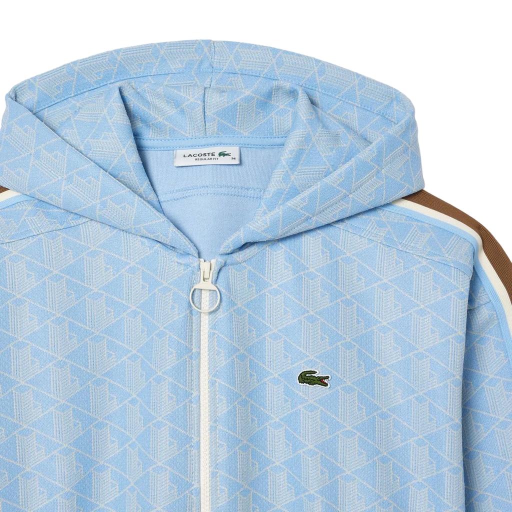 Lacoste Womens/Ladies Jacquard Monogram Full Zip Hoodie