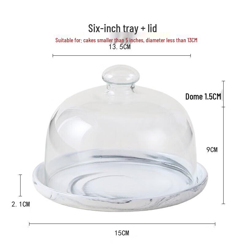 Homeglen Glass Dome Cake & Dessert Stand