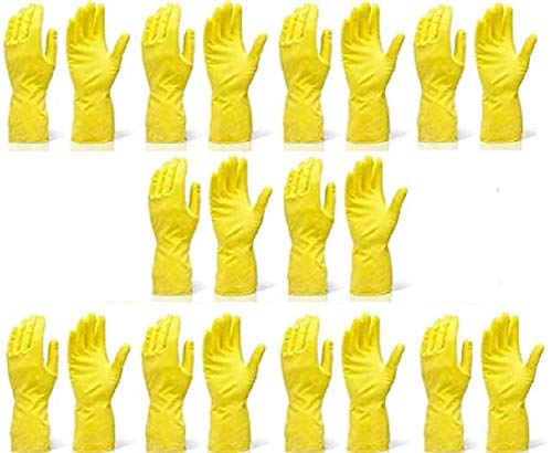 RBGIIT Seebuy Pairs of Reusable Latex Safety Gloves for Washing, Cleaning, Kitchen, Garden and Sanitation 10 Pair