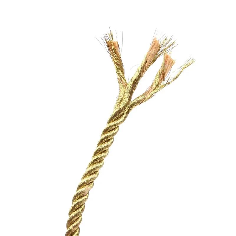 5M Braided Twisted Wire Rope DIY Accessories Gold/Silver Color 2/3/4/5/6mm for Gift Boxes Hand-Held Cords