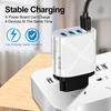 European Standard QC3.0 Multi-Port Fast Charger: 4-USB, 5V/9V/12V, Travel Adapter for EU/US/UK/AU