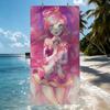 Cartoon LoliRock Handtücher – schnelltrocknende Strandtücher, geeignet für Schwimmbad, Camping, Yoga und Fitnessstudio