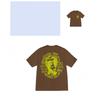 Mens Loose Fit Cotton Blend Short Sleeve T-Shirt With Cartoon Print Breathable Casual Tee Teens Adults