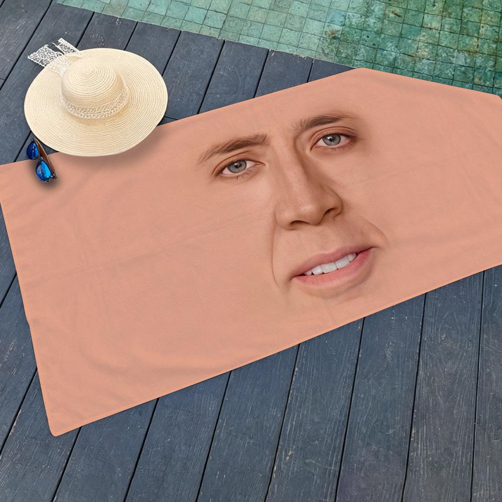 Actor N-Nicolas Cage Towel Yoga Gym Yoga Gym Lightweight Portable for Swimming Beach Travel Sports Accessories Sandproof