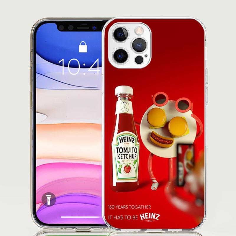 Lamb Heinz Tomato Ketchup Phone Case For iPhone 18 17 Air 16 15 Plus 11 14 Pro Max 13 Mini 12 7 8 + SE Pattern Art Customized Cover