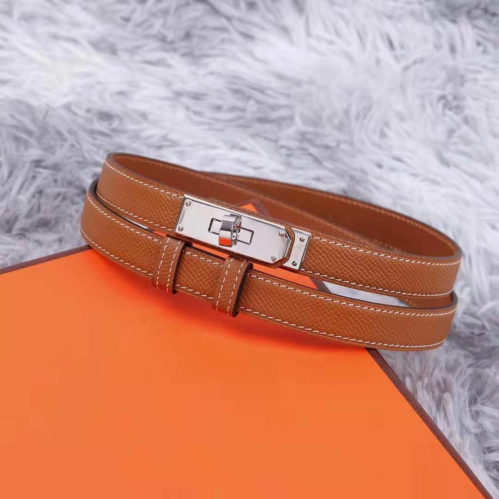 Double-Sided Head Layer Cowhide Belt Women's Fashion All-Match Four Seasons Recommended Clothes Accessories Free Size