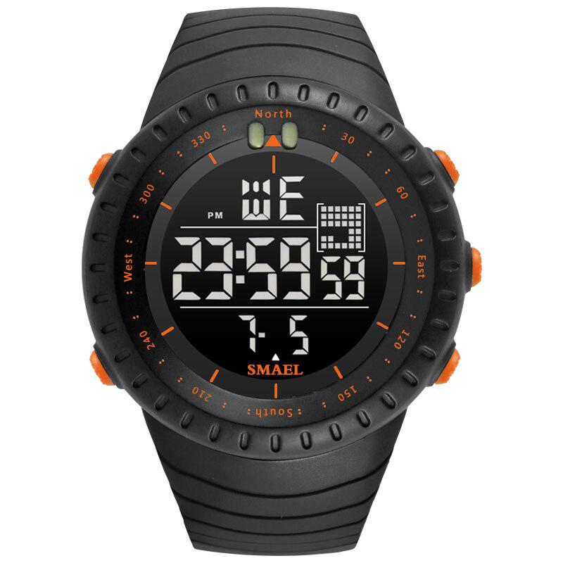 SMAEL 1237 Men Sports Watch Digital Chronograph LED Back Light Waterproof 50M Outdoor Big Face Alarm Clock Reloj Hombre