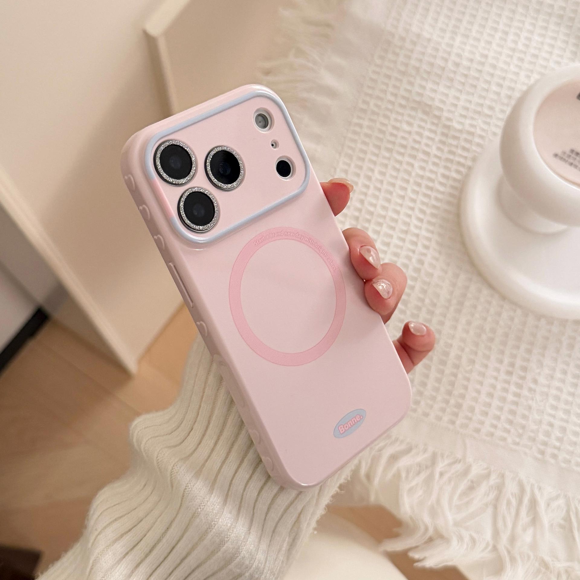 

Color Contrast Magnetic iPhone 17 Case for iPhone 16 Pro Max - Anti-Drop, Korean Style, Soft, Compatible with iPhone 12-15 13/14