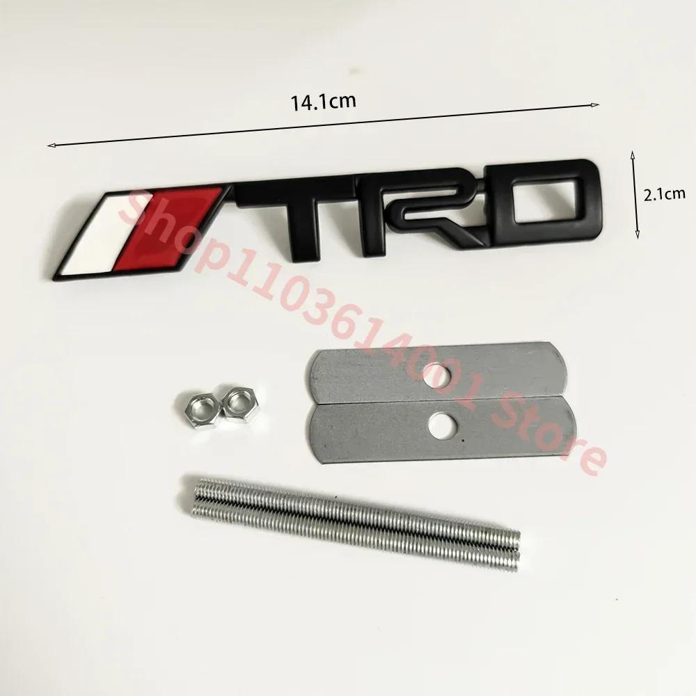 3D TRD sports Metal Car Front Grille Badge Modification decorate DIY for toyota 86 yaris Corolla Camry RAV4 C-HR Accessories