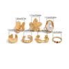 Retro Punk Metel Irregular Exaggerated Flower Ring For Women Elegant Baroque Pearl Open Ring Jewelry Accessories Gifts