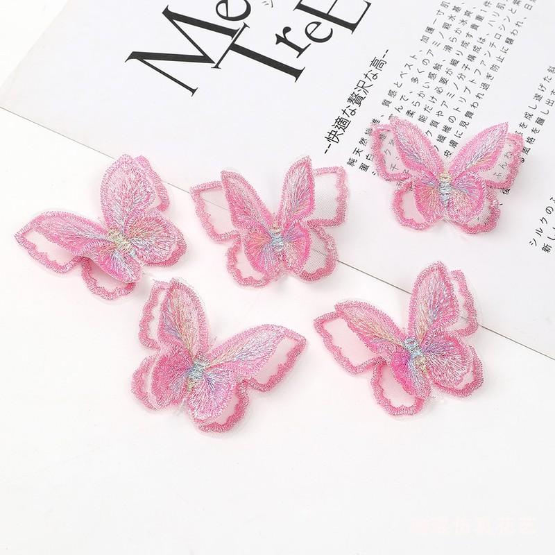 10PCs Artificial Flowers Butterfly Fake Flowers Gifts Wedding Decoration For Home Room Decor DIY Crafts Hair Brooch Accessories