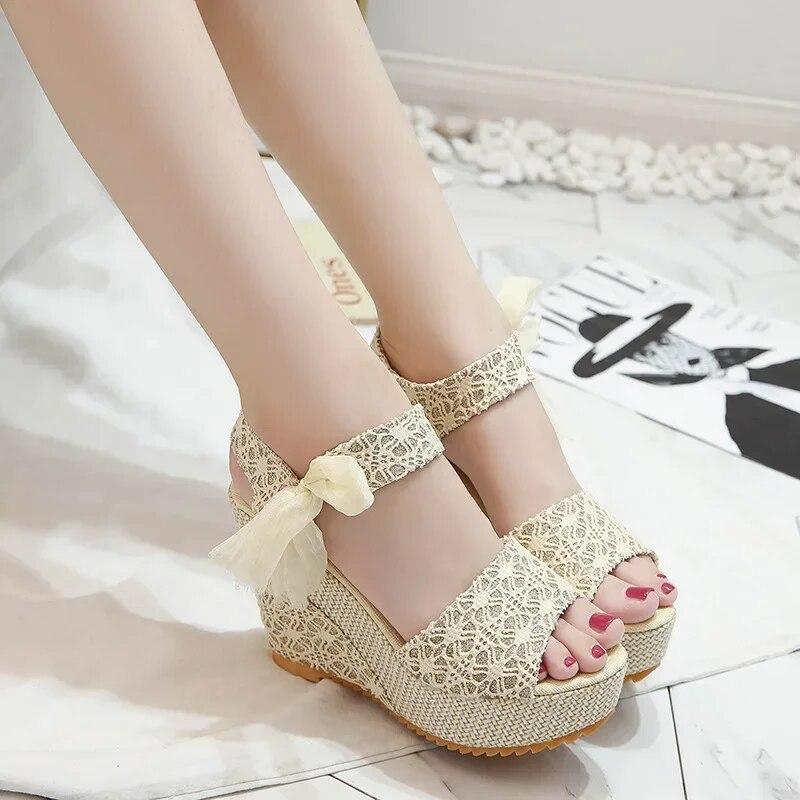 Leisure Women Wedges Heeled Women Shoes Summer Sandals Party Platform High Heels Shoes Woman