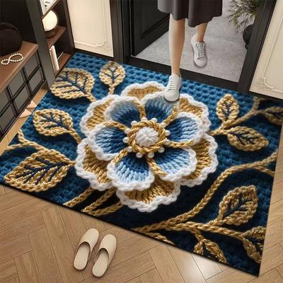New 5D Three-dimensional Soft Diatom Mud Absorbent Floor Mat Bathroom Door Bathroom Non-slip Foot Mat Entrance Door Mat
