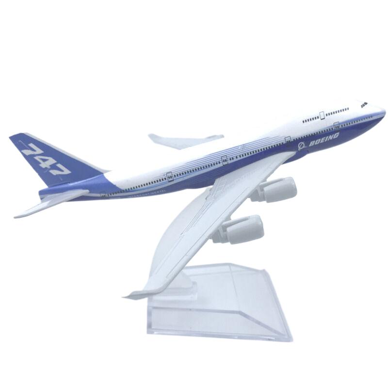 

Original Model Boeing 747 Alloy Airplane Model 16CM синий