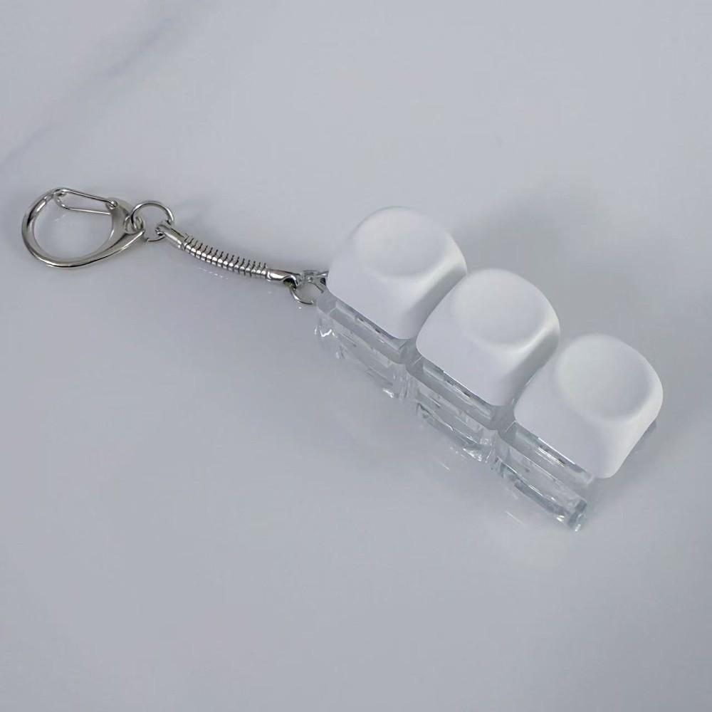 3/9 Keys Keycap Keychain Key Button Clicker Toy New Finger Keyboard  Adult