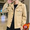 2025 Corduroy Jacket Men's Autumn and Winter Trend Handsome Versatile Lapel Spring Outer Casual Tooling Jacket Men
