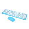 96 Key Wireless Keyboard Mouse Combo 10 Meters Transmission Fade Resistant Keyboard Mouse Combo with Nonslip Mat Blue