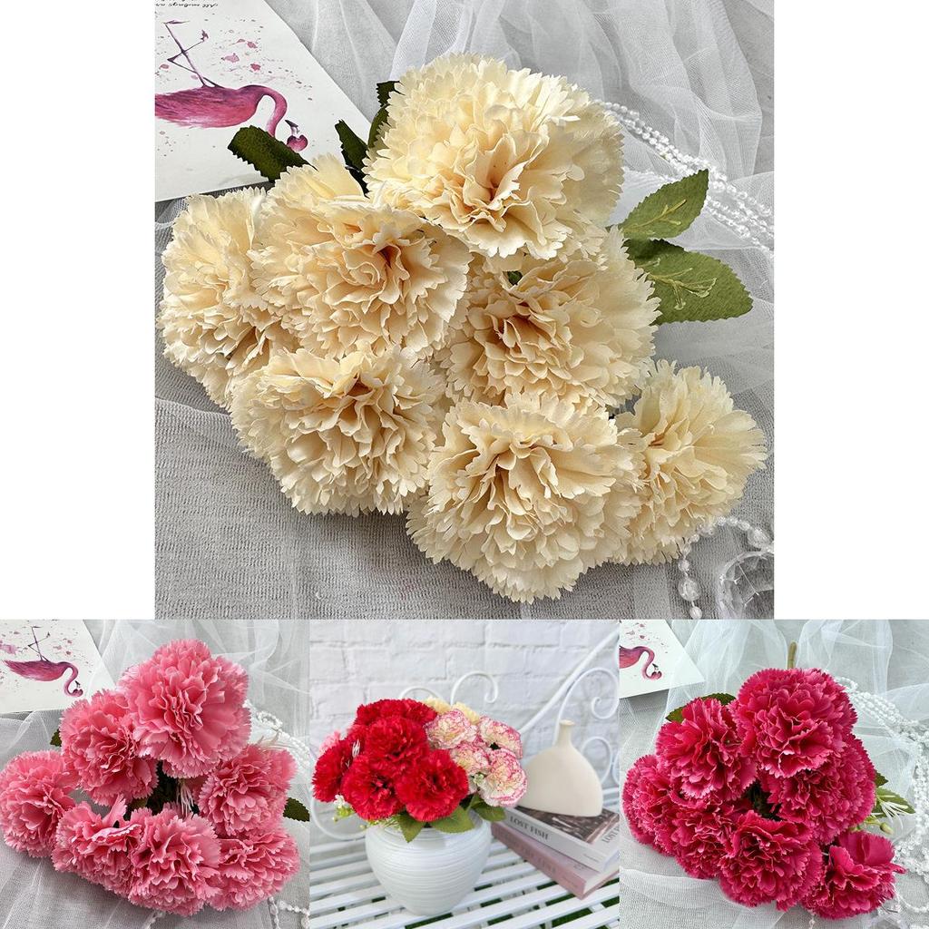 Artificial Carnation Floral Decor For Home Styling And Creative Projects