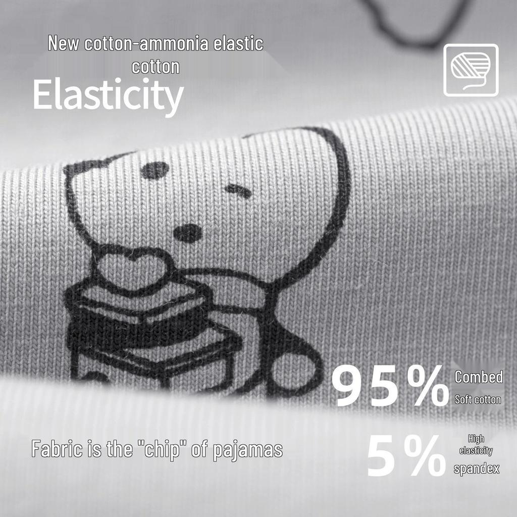 Lulu Jungen Langarm Baumwollpyjama - Cartoon-Stil für Frühling und Herbst