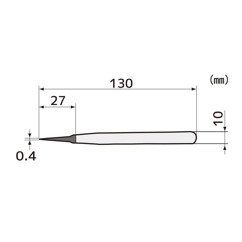 Engineer ESD Tweezers Static Electricity Countermeasure Tapered Type 130mm PTZ-45