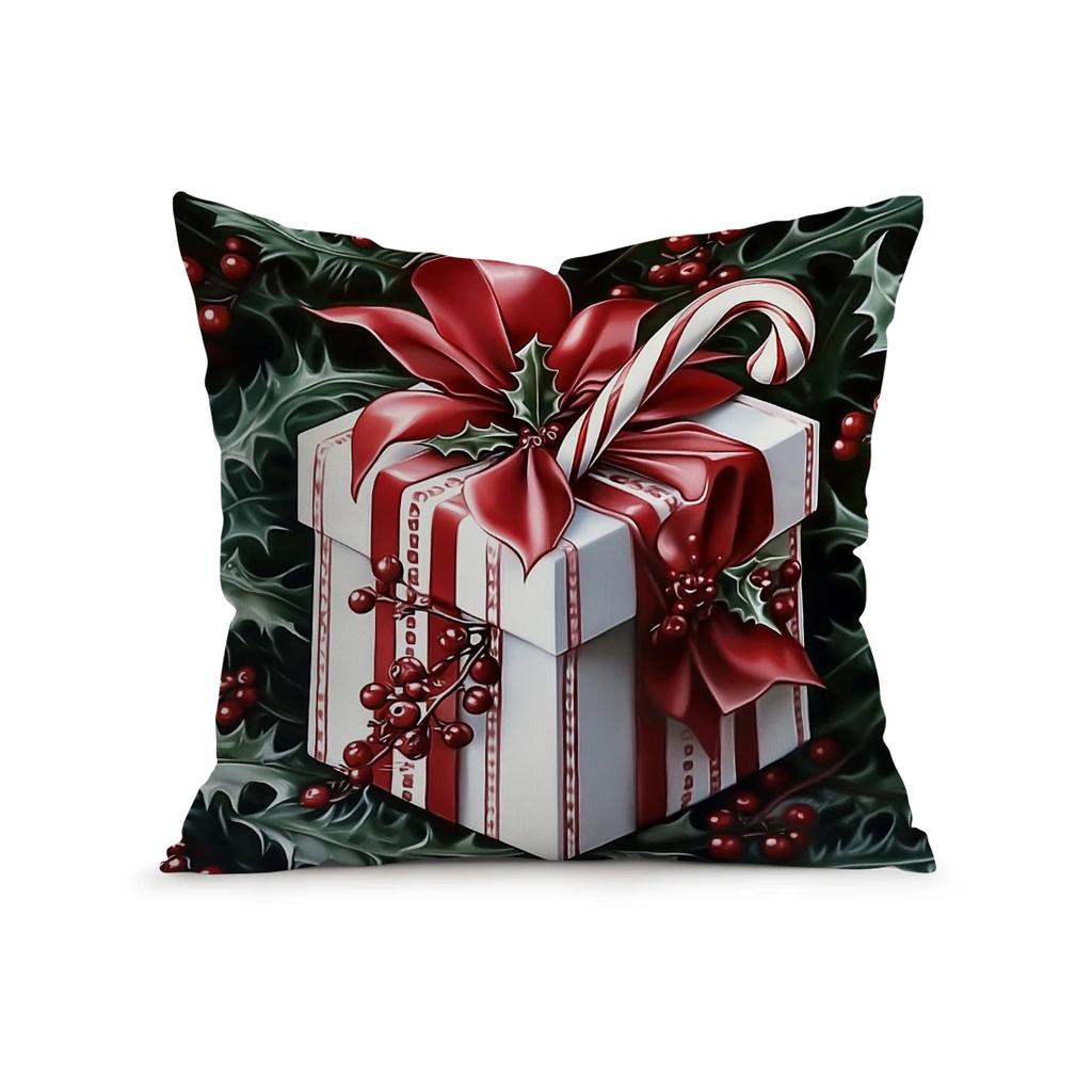 Merry Christmas Pillowcase Cushions 100% Polyester 45X45Cm Throw Pillow Cover Sofa Chair Cushion Cover Pillowslip Home Decor