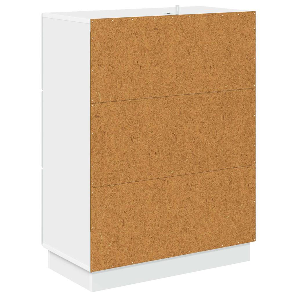 White Drawer Cabinet 66 x 34.5 x 87 cm Particleboard