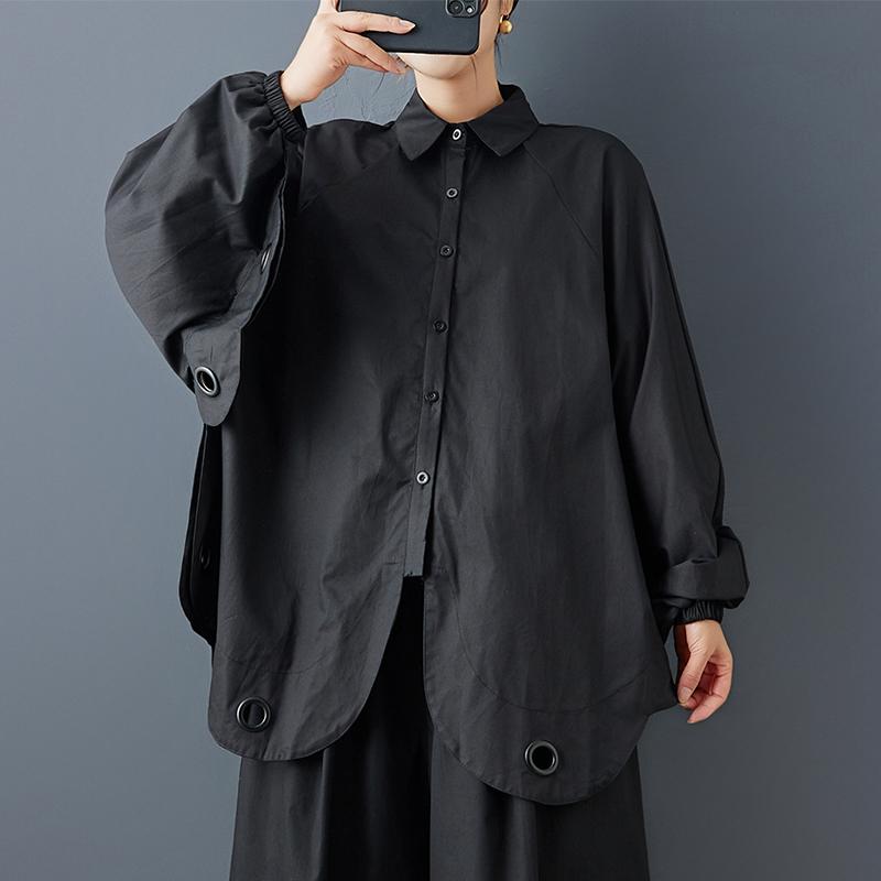 Long Sleeve Oversized Shirts & Blouses for Blouse Casual Loose Spring Autumn Tops Women Button Up Shirt