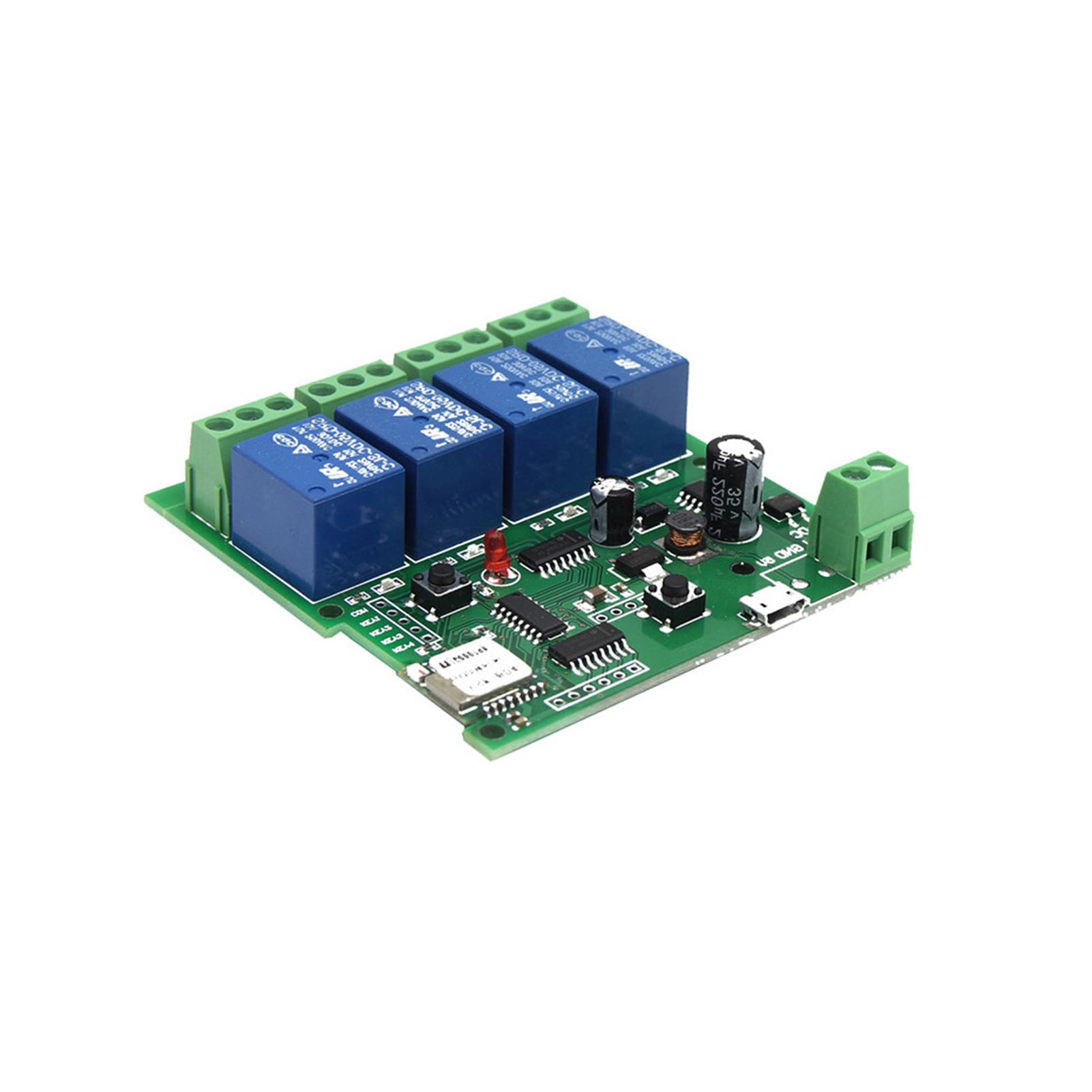 

eWeLink Smart Remote Control Wireless Switch Universal Module 4ch DC 5V 12V 32V Wifi Switch Timer Phone APP Remote 1 Set зелений