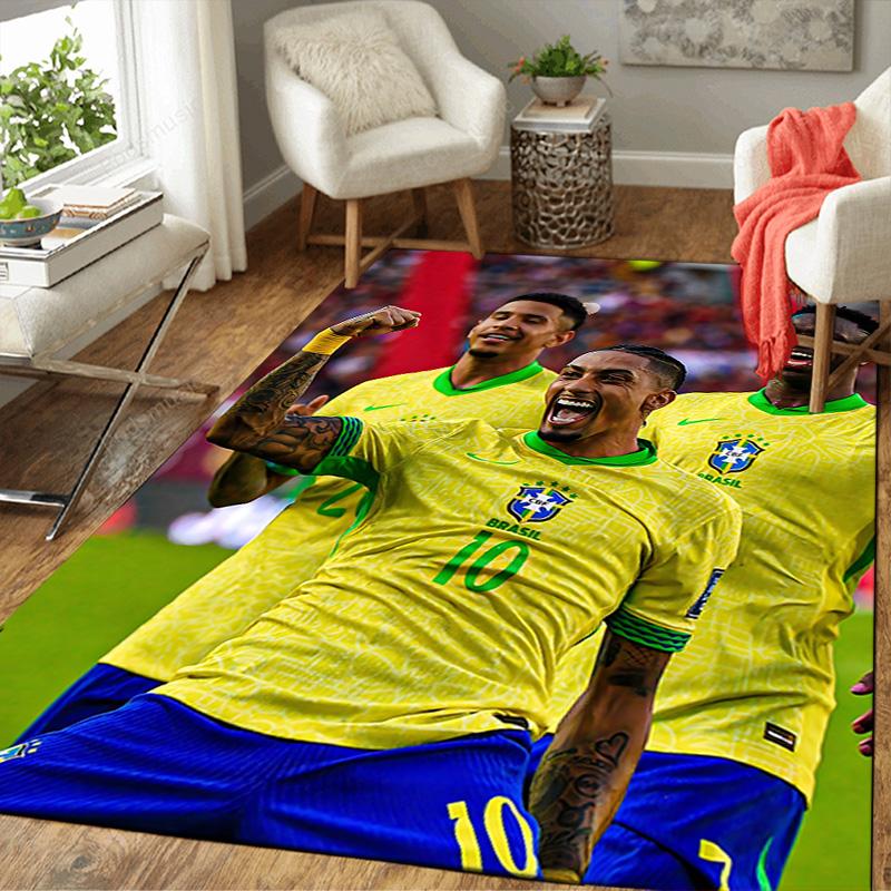 1pc Moroccan Football Star Rug, Office Carpet Indoor Outdoor Entrance Doormat, Non-Slip Soft And Comfortable, Living Room. DT707074