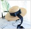 01905-handgefertigt STROH Schleife langes Band Damen-Fedora Strandurlaubshut Damen Freizeit-Urlaubskappe