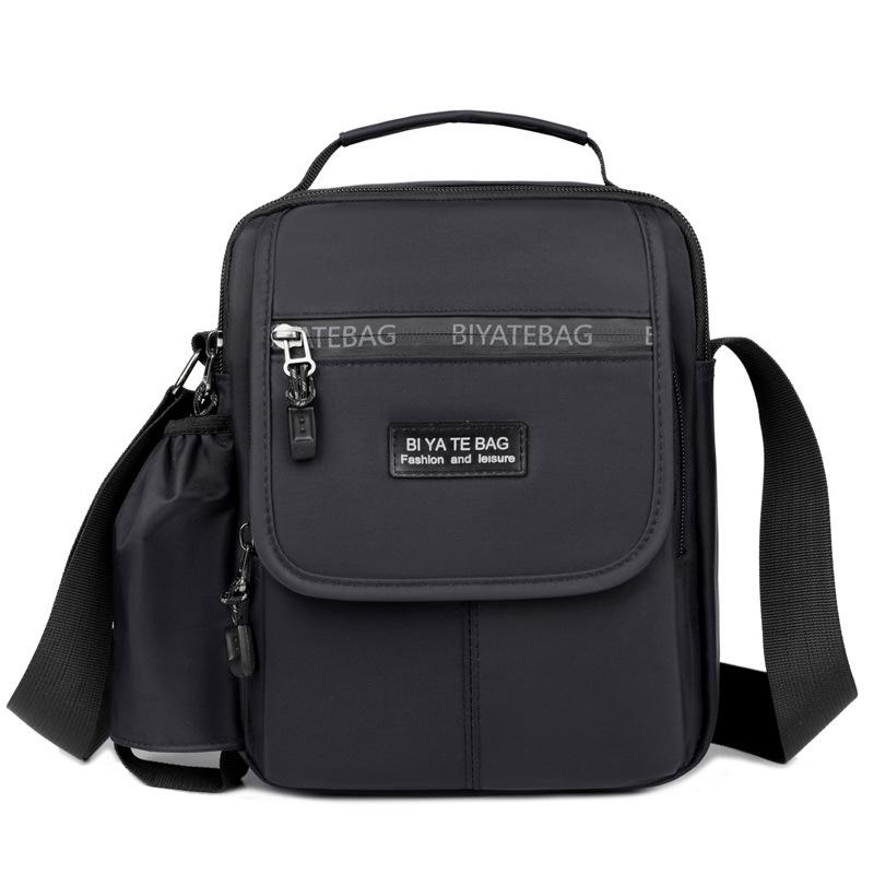 Men s Trend Small Bag Casual Business One Shoulder Crossbody Bag Multifunctional Storage Anti-splashing Portable Bag Men s One Shoulder чёрный