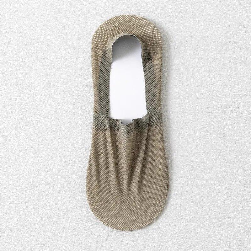 Men Socks Summer Thin Mesh Breathable Anti-Slip Invisible Shallow Mouth Socks Cotton Sole Leisure Low Barrel Socks
