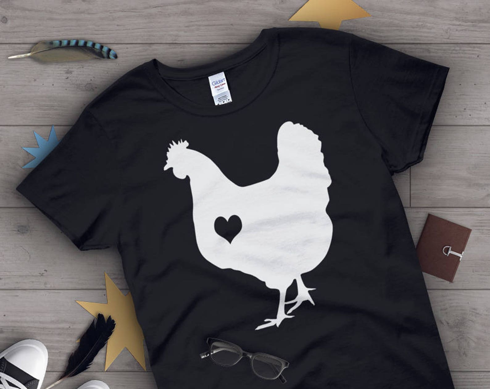 Chicken Shirt, , Chicken Lover Gift, Cute Bird T-shirt, Chook Tshirt, Pet Graphic Tee, Tops, Clothing 160