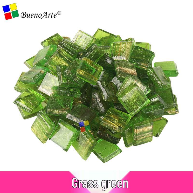 260 Stück 1 cm Transparente Eisjade Mosaik Glasperlen für DIY Kerzenhalter Basteln