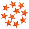 10 sztuk 3cm Małe Mini Gwiazdki Haftowane Naszywki do Prasowania na Ubrania DIY Ubrania Pentagramy Aplikacje Czarno-Białe Złote Paski z Naklejkami