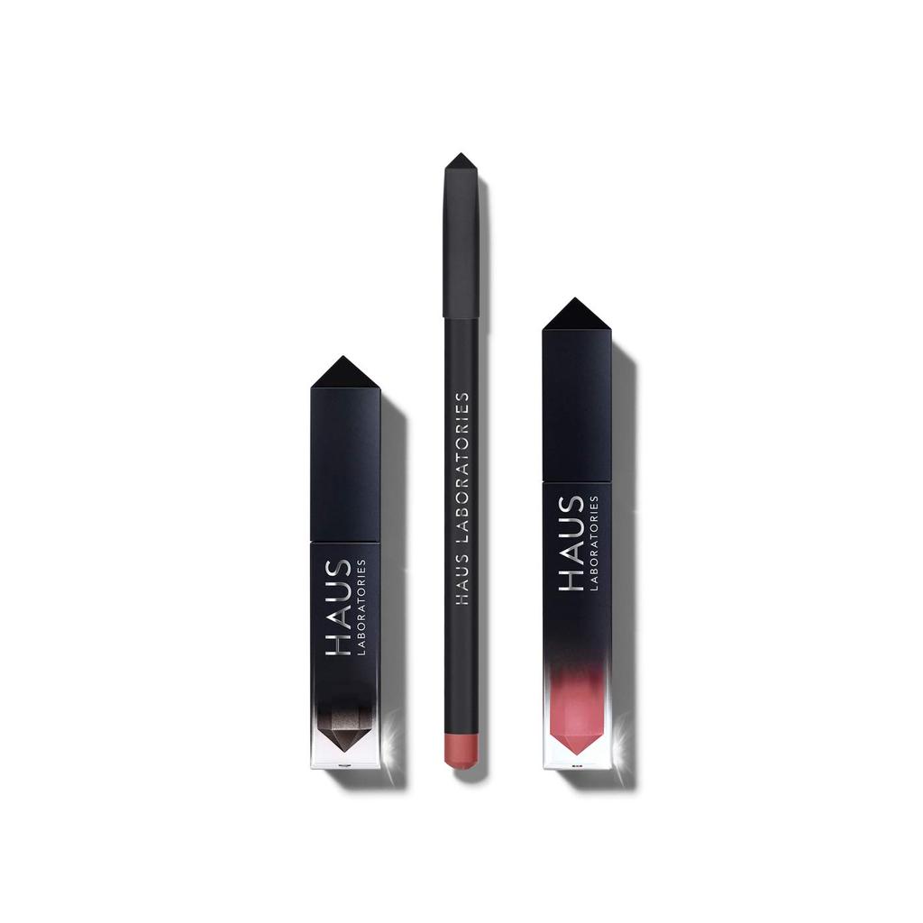 HAUS LABORATORIES HAUS of Collections set Lip Lip Liner of 3-piece All-Over Color, Gloss, (HAUS Metalhead)